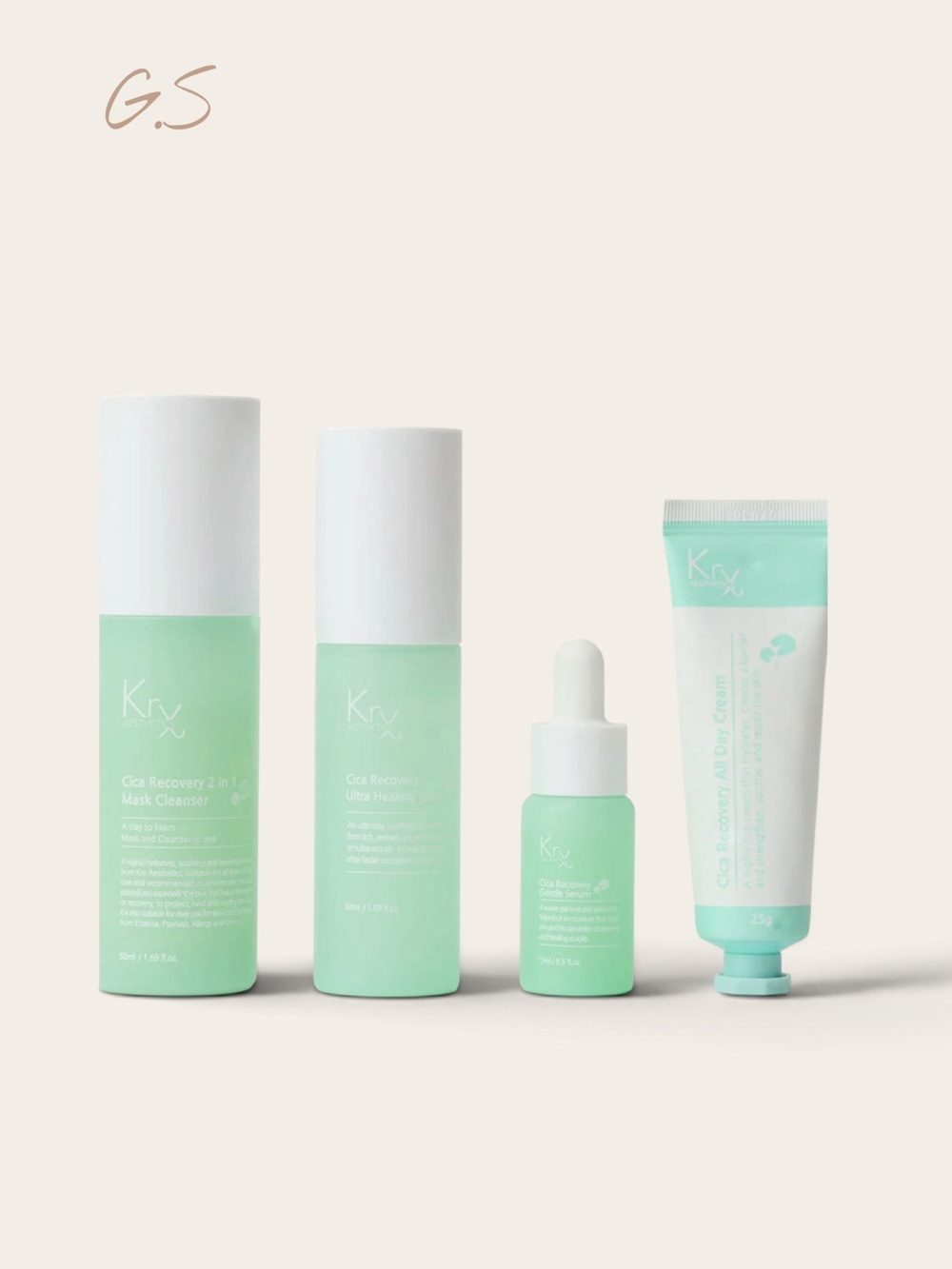 Korean Skincare! KrX Cica Recovery Bundle,  For All Skin Type / Sensitive Skin!